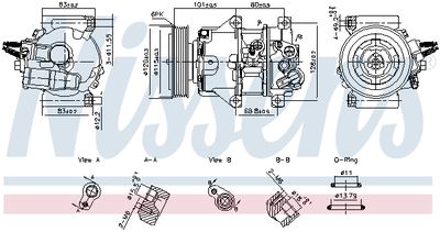 Compressor, air conditioning NISSENS 890898