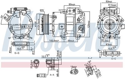 Compressor, air conditioning NISSENS 890915