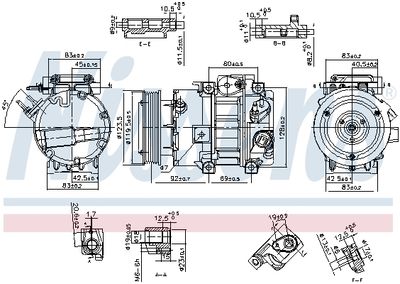 Compressor, air conditioning NISSENS 890917