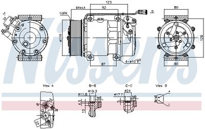 Compressor, air conditioning NISSENS 890945