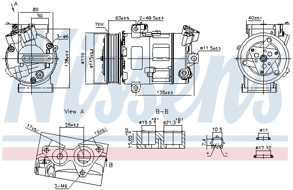 NISSENS 890947 Compressor, air conditioning