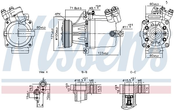 NISSENS 890950 Compressor, air conditioning