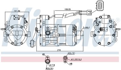Compressor, air conditioning NISSENS 890954
