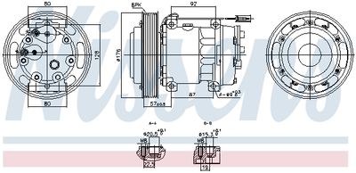 Compressor, air conditioning NISSENS 891002