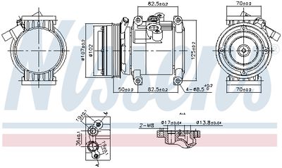 Compressor, air conditioning NISSENS 891011