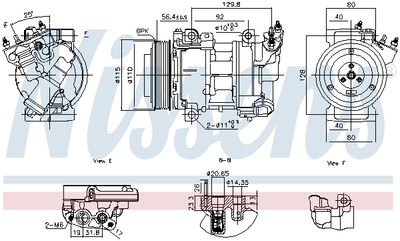 Compressor, air conditioning NISSENS 891016