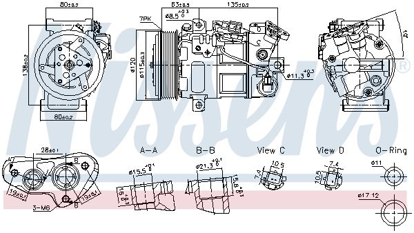 NISSENS 891017 Compressor, air conditioning