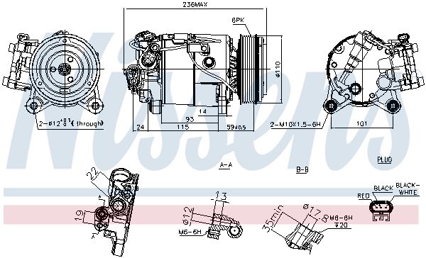 NISSENS 891019 Compressor, air conditioning