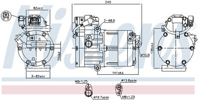 Compressor, air conditioning NISSENS 891022