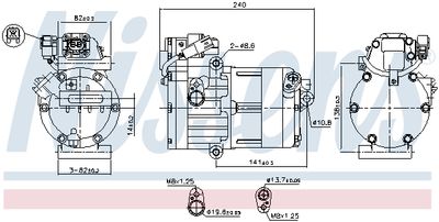 Compressor, air conditioning NISSENS 891023