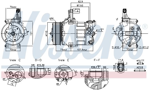 NISSENS 891034 Compressor, air conditioning