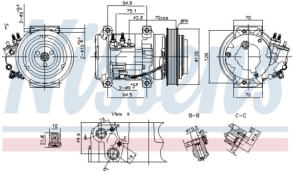 NISSENS 891052 Compressor, air conditioning