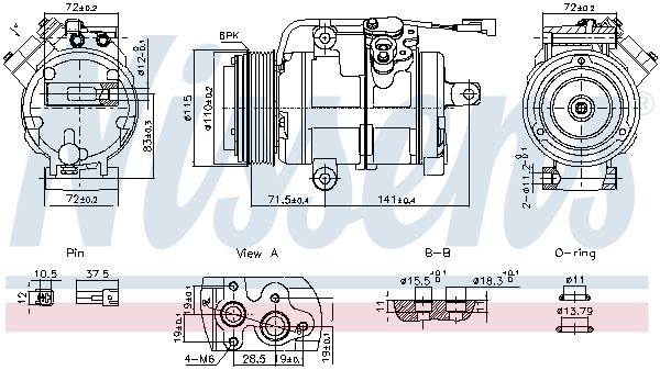 NISSENS 891060 Compressor, air conditioning