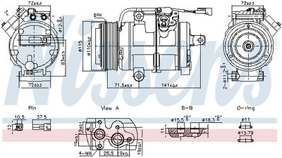Compressor, air conditioning NISSENS 891060