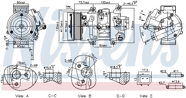 NISSENS 891069 Compressor, air conditioning