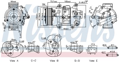 Compressor, air conditioning NISSENS 891069