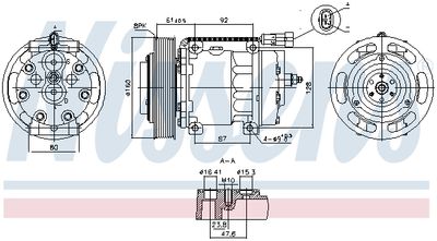 Compressor, air conditioning NISSENS 891073