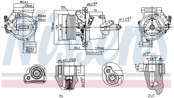 NISSENS 891074 Compressor, air conditioning