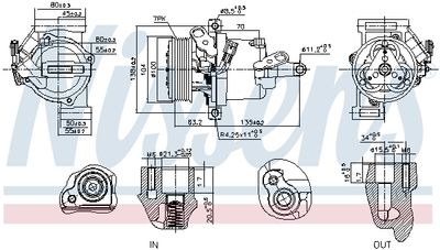 Compressor, air conditioning NISSENS 891074