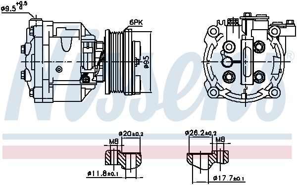 NISSENS 891078 Compressor, air conditioning