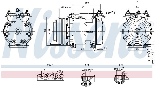 NISSENS 891146 Compressor, air conditioning