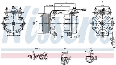 Compressor, air conditioning NISSENS 891146