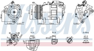 Compressor, air conditioning NISSENS 891148