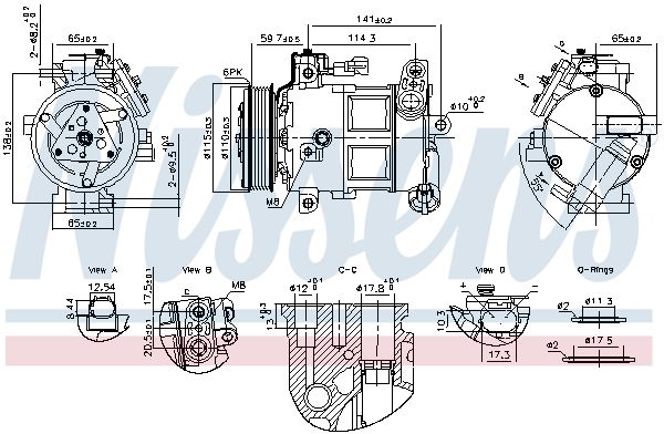 NISSENS 891186 Compressor, air conditioning
