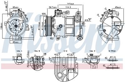 Compressor, air conditioning NISSENS 891186