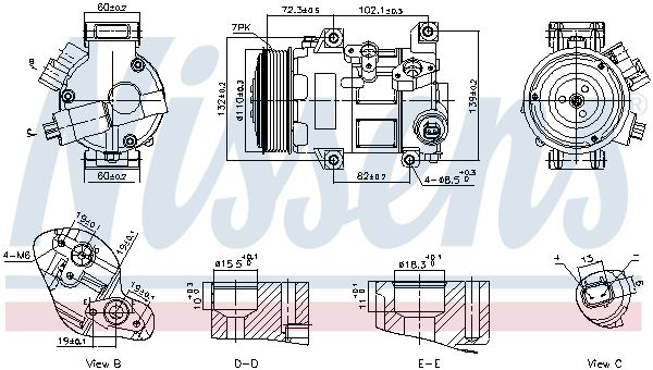 NISSENS 89516 Compressor, air conditioning