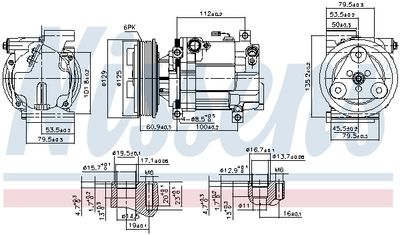 Compressor, air conditioning NISSENS 89549