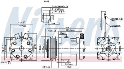 Compressor, air conditioning NISSENS 89849