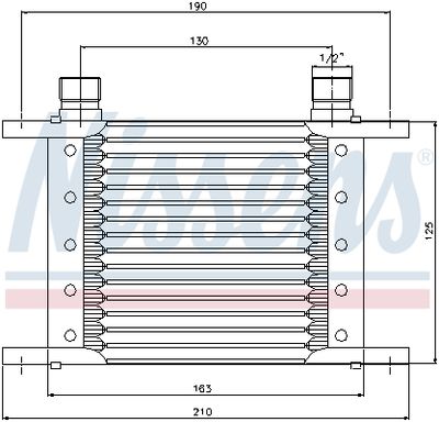 Oil Cooler, engine oil NISSENS 90063