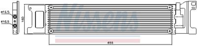 Oil Cooler, engine oil NISSENS 90635