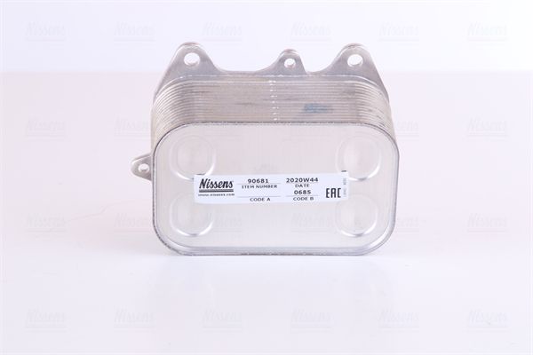 NISSENS 90681 Oil Cooler, engine oil