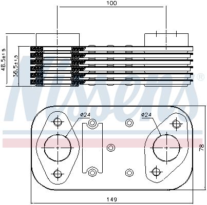 NISSENS 90754 Oil Cooler, engine oil
