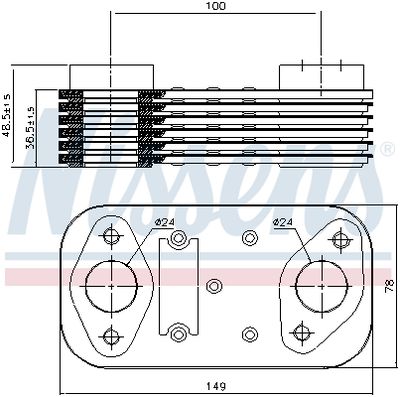 Oil Cooler, engine oil NISSENS 90754