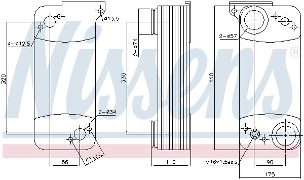 NISSENS 90768 Oil Cooler, retarder