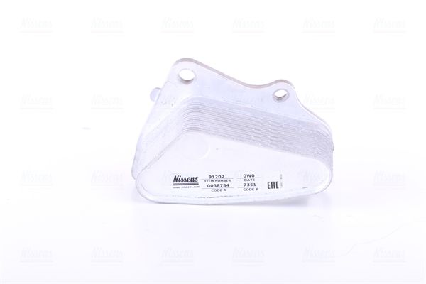 NISSENS 91202 Oil Cooler, engine oil