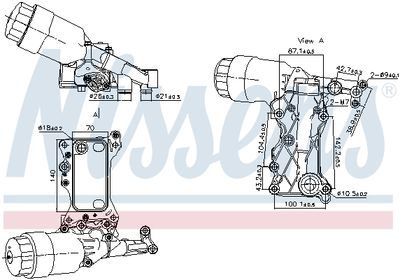 Oil Cooler, engine oil NISSENS 91241