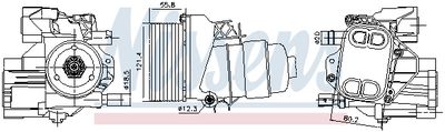 Oil Cooler, engine oil NISSENS 91244