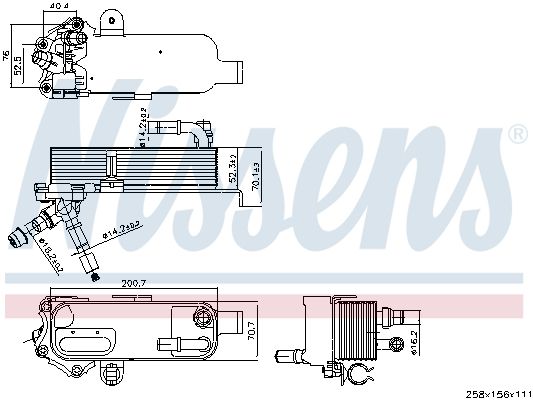 NISSENS 91298 Oil Cooler, automatic transmission