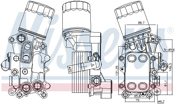 NISSENS 91311 Oil Cooler, engine oil