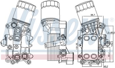 Oil Cooler, engine oil NISSENS 91311