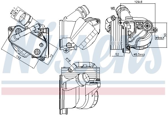 NISSENS 91322 Oil Cooler, engine oil