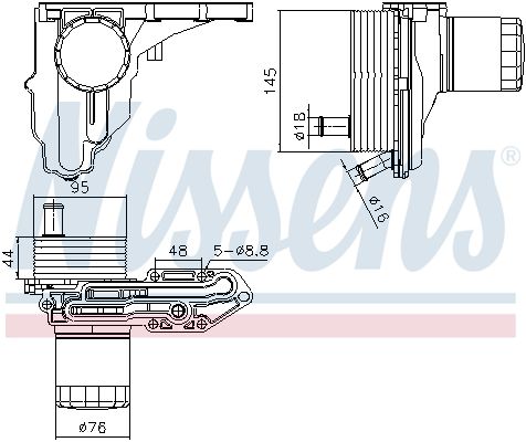 NISSENS 91329 Oil Cooler, engine oil