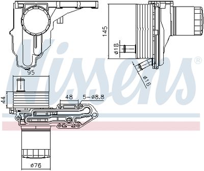 Oil Cooler, engine oil NISSENS 91329