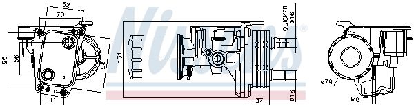 NISSENS 91337 Oil Cooler, engine oil