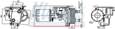 Oil Cooler, engine oil NISSENS 91337