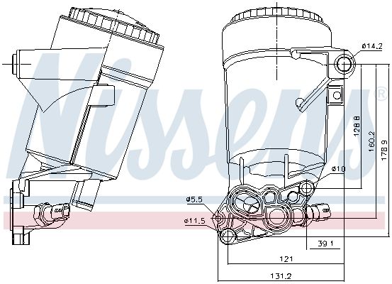 NISSENS 91338 Oil Cooler, engine oil
